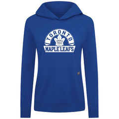 Toronto Maple Leafs Levelwear Women's Relay Banner Arch Pullover Hoodie - Royal | NHL Lifestyle
