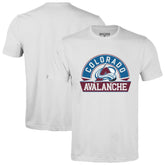 Colorado Avalanche Levelwear Richmond Banner Arch T-Shirt - White | NHL Clearance