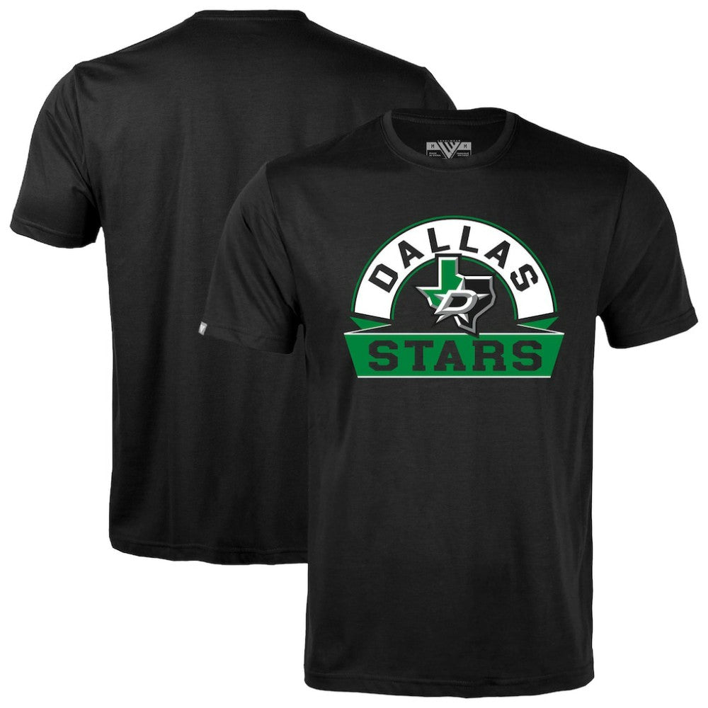 Dallas Stars Levelwear Richmond Banner Arch T-Shirt - Black | NHL sale