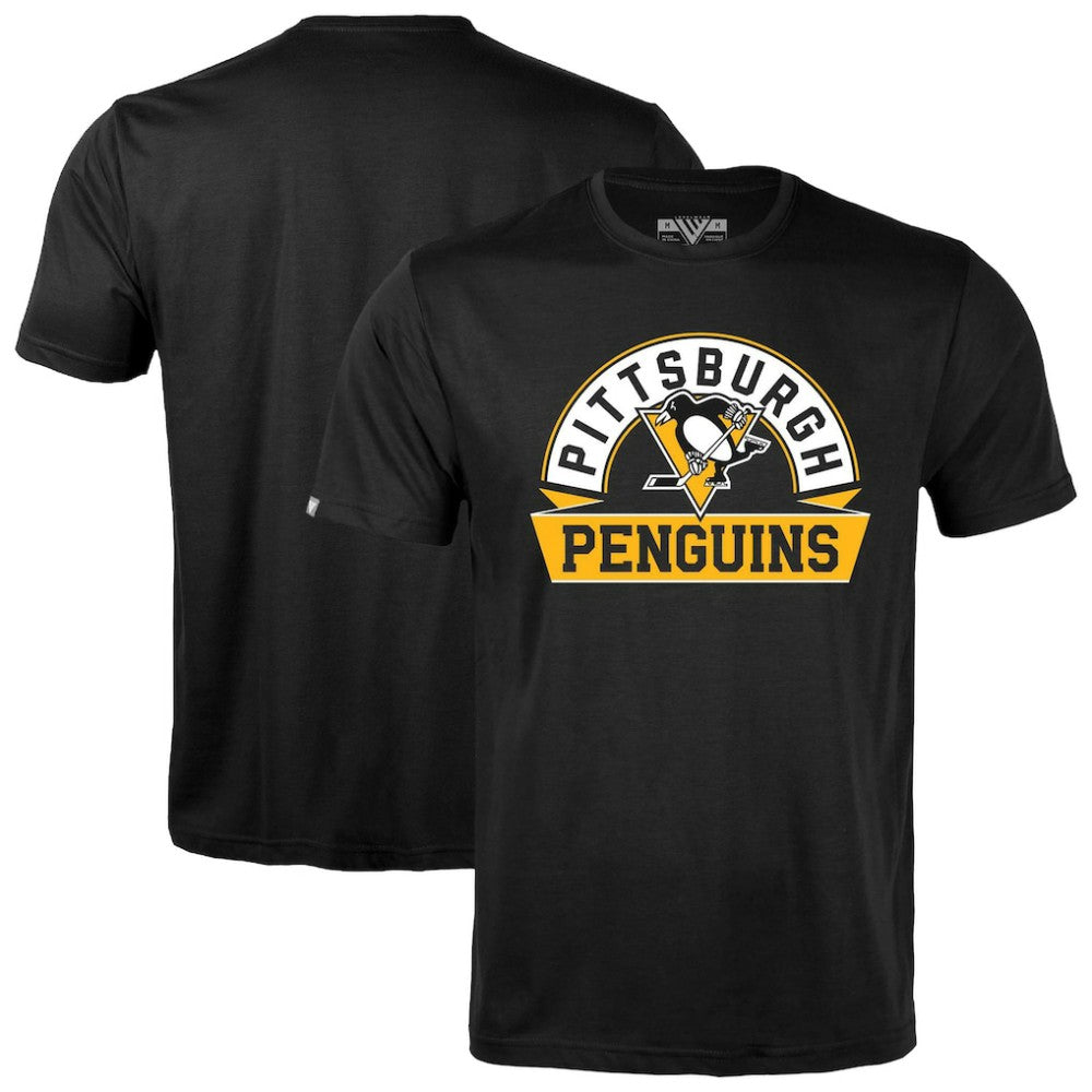 Pittsburgh Penguins Levelwear Richmond Banner Arch T-Shirt - Black | NHL discount