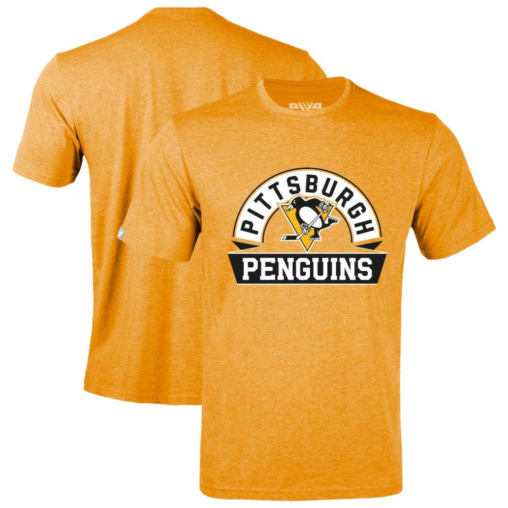 Pittsburgh Penguins Levelwear Richmond Banner Arch T-Shirt - Gold | NHL online