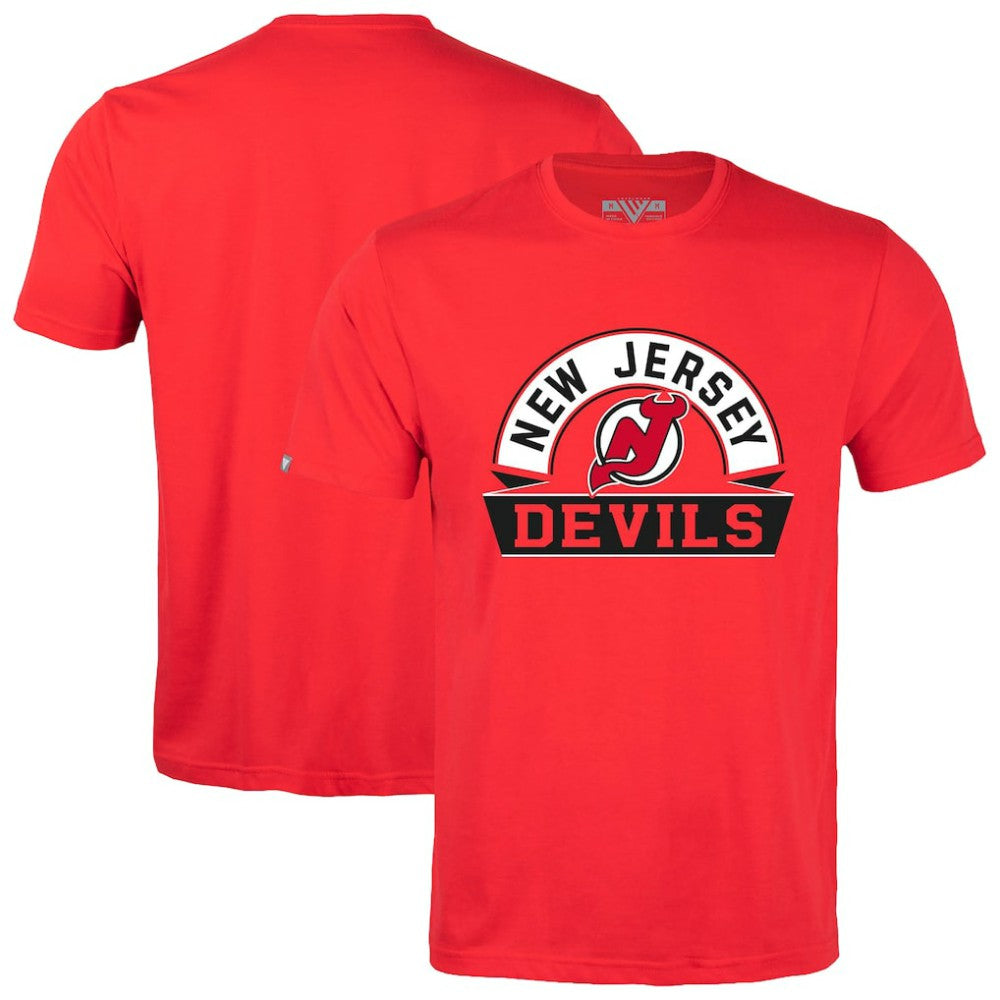 New Jersey Devils Levelwear Richmond Banner Arch T-Shirt - Red | NHL near me