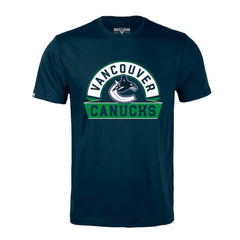 Vancouver Canucks Levelwear Richmond Banner Arch T-Shirt - Navy | NHL on sale