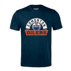 Edmonton Oilers Levelwear Richmond Banner Arch T-Shirt - Navy | NHL near me