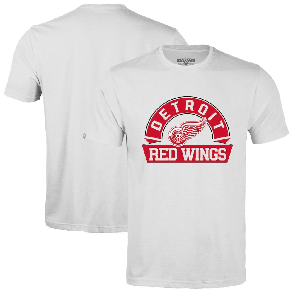 Detroit Red Wings Levelwear Richmond Banner Arch T-Shirt - White | NHL near me