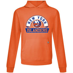 New York Islanders Levelwear Relay Banner Arch Pullover Hoodie - Orange | NHL near me