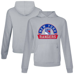 New York Rangers Levelwear Relay Banner Arch Pullover Hoodie - Gray | NHL near me