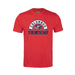 Columbus Blue Jackets Levelwear Youth Little Richmond Banner Arch T-Shirt - Red | NHL Lifestyle