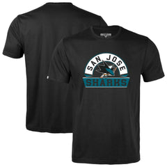 San Jose Sharks Levelwear Youth Little Richmond Banner Arch T-Shirt - Black | NHL Clearance