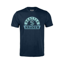 Seattle Kraken Levelwear Youth Little Richmond Banner Arch T-Shirt - Navy | NHL Lifestyle