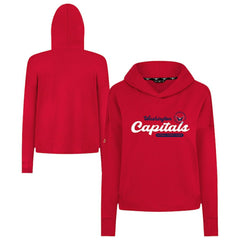 Washington Capitals Levelwear Women's Sweet Monument Tri-Blend Cropped Pullover Hoodie - Red | NHL near me
