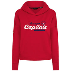 Washington Capitals Levelwear Women's Sweet Monument Tri-Blend Cropped Pullover Hoodie - Red | NHL near me