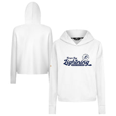 Tampa Bay Lightning Levelwear Women's Sweet Monument Tri-Blend Cropped Pullover Hoodie - White | NHL sale