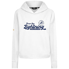 Tampa Bay Lightning Levelwear Women's Sweet Monument Tri-Blend Cropped Pullover Hoodie - White | NHL sale