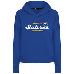 Buffalo Sabres Levelwear Women's Sweet Monument Tri-Blend Cropped Pullover Hoodie - Royal | NHL Lifestyle