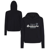 Colorado Avalanche Levelwear Women's Sweet Monument Tri-Blend Cropped Pullover Hoodie - Black | NHL Lifestyle