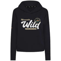 Minnesota Wild Levelwear Women's Sweet Monument Tri-Blend Cropped Pullover Hoodie - Black | NHL on sale