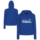 Tampa Bay Lightning Levelwear Women's Sweet Monument Tri-Blend Cropped Pullover Hoodie - Royal | NHL online