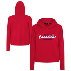 Montreal Canadiens Levelwear Women's Sweet Monument Tri-Blend Cropped Pullover Hoodie - Red | NHL sale