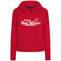 Detroit Red Wings Levelwear Women's Sweet Monument Tri-Blend Cropped Pullover Hoodie - Red | NHL Clearance