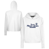Toronto Maple Leafs Levelwear Women's Sweet Monument Tri-Blend Cropped Pullover Hoodie - White | NHL Lifestyle