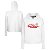Detroit Red Wings Levelwear Women's Sweet Monument Tri-Blend Cropped Pullover Hoodie - White | NHL Clearance