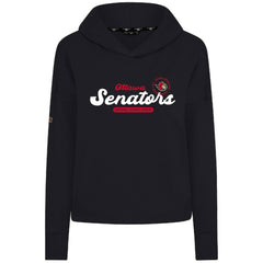 Ottawa Senators Levelwear Women's Sweet Monument Tri-Blend Cropped Pullover Hoodie - Black | NHL online