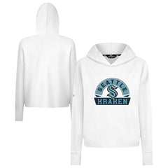 Seattle Kraken Levelwear Women's Sweet Banner Arch Tri-Blend Cropped Pullover Hoodie - White | NHL online