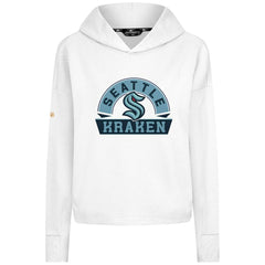 Seattle Kraken Levelwear Women's Sweet Banner Arch Tri-Blend Cropped Pullover Hoodie - White | NHL online