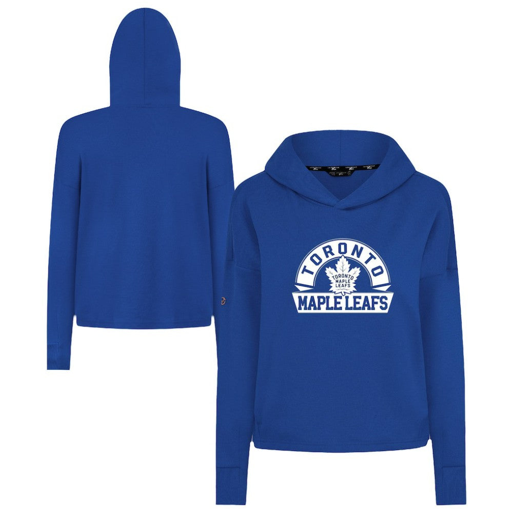 Toronto Maple Leafs Levelwear Women's Sweet Banner Arch Tri-Blend Cropped Pullover Hoodie - Royal | NHL online