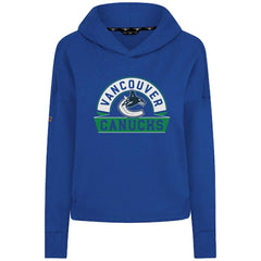 Vancouver Canucks Levelwear Women's Sweet Banner Arch Tri-Blend Cropped Pullover Hoodie - Royal | NHL discount