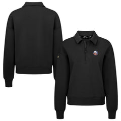 New York Islanders Levelwear Women's Canmore Quarter-Zip Pullover - Black | NHL near me