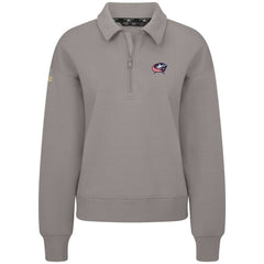 Columbus Blue Jackets Levelwear Women's Canmore Quarter-Zip Pullover - Gray | NHL discount