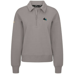 San Jose Sharks Levelwear Women's Canmore Quarter-Zip Pullover - Gray | NHL on sale