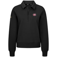 Montreal Canadiens Levelwear Women's Canmore Quarter-Zip Pullover - Black | NHL near me