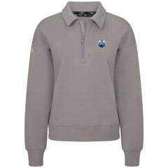 Edmonton Oilers Levelwear Women's Canmore Quarter-Zip Pullover - Gray | NHL discount