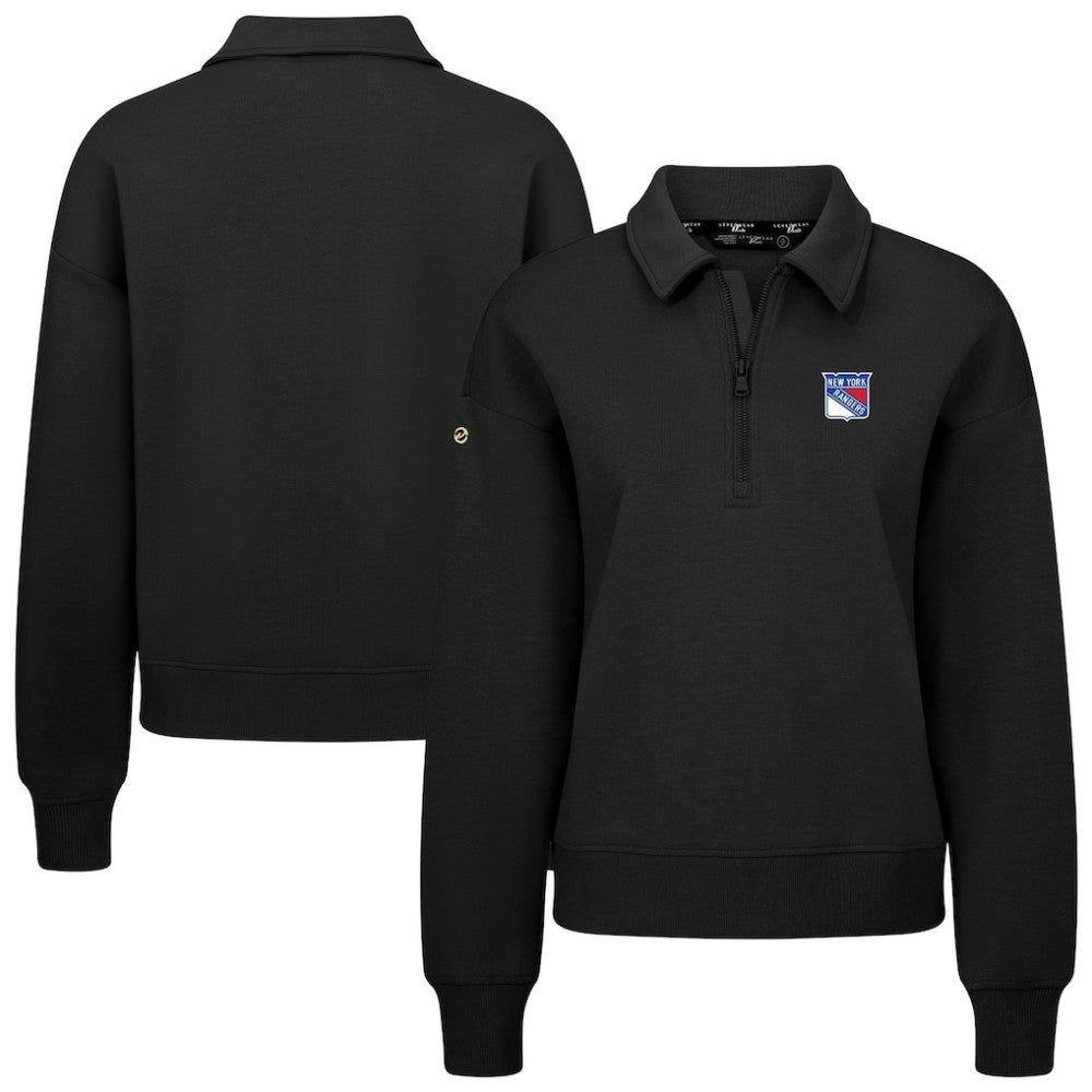 New York Rangers Levelwear Women's Canmore Quarter-Zip Pullover - Black | NHL on sale