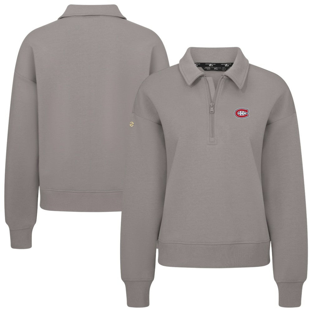 Montreal Canadiens Levelwear Women's Canmore Quarter-Zip Pullover - Gray | NHL Clearance