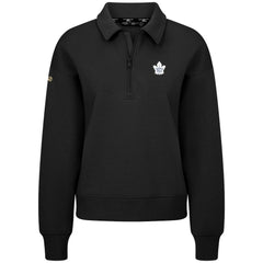 Toronto Maple Leafs Levelwear Women's Canmore Quarter-Zip Pullover - Black | NHL Clearance