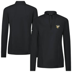 Pittsburgh Penguins Levelwear Women's Upright Quarter-Zip Pullover - Black | NHL sale