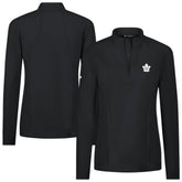 Toronto Maple Leafs Levelwear Women's Upright Quarter-Zip Pullover - Black | NHL Lifestyle
