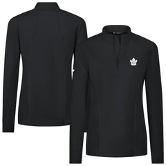 Toronto Maple Leafs Levelwear Women's Upright Quarter-Zip Pullover - Black | NHL Lifestyle