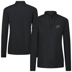 Minnesota Wild Levelwear Women's Upright Quarter-Zip Pullover - Black | NHL Lifestyle