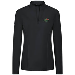 Minnesota Wild Levelwear Women's Upright Quarter-Zip Pullover - Black | NHL Lifestyle