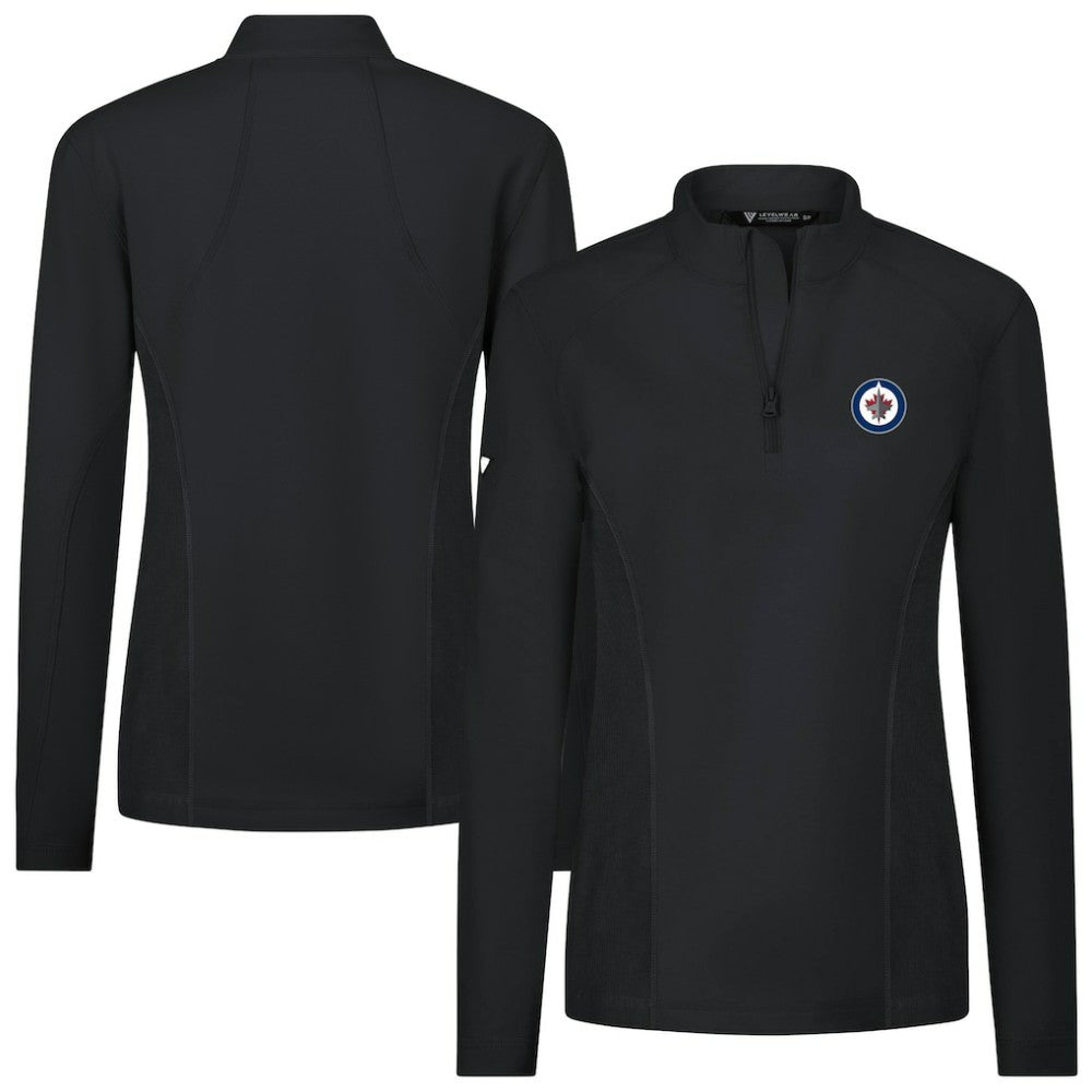 Winnipeg Jets Levelwear Women's Upright Quarter-Zip Pullover - Black | NHL discount