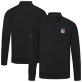 New York Rangers Levelwear Upright Tri-Blend Quarter-Zip Pullover - Black | NHL Clearance