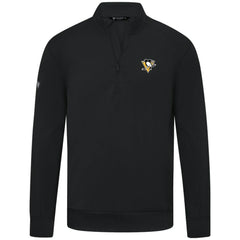 Pittsburgh Penguins Levelwear Upright Tri-Blend Quarter-Zip Pullover - Black | NHL Clearance