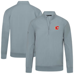 Calgary Flames Levelwear Upright Tri-Blend Quarter-Zip Pullover - Gray | NHL discount