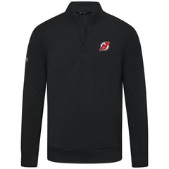 New Jersey Devils Levelwear Upright Tri-Blend Quarter-Zip Pullover - Black | NHL sale