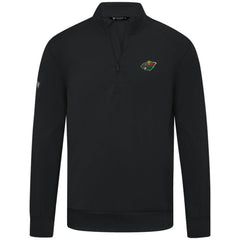 Minnesota Wild Levelwear Upright Tri-Blend Quarter-Zip Pullover - Black | NHL Lifestyle